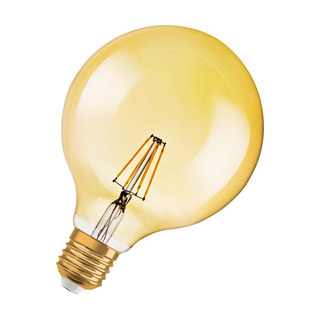 Övriga LED-LAMPA RETRO GLOB 4W E27 VINTAGE KLAR GOLD 824(35)OSRAM