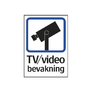 SKYLT TV/VIDEOBEVAKNING DE TR 148X210