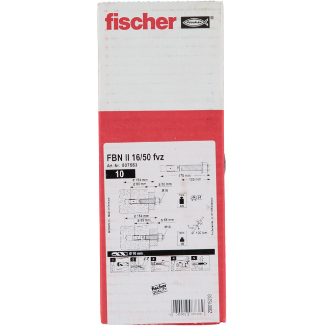 EXPANDERBULT FBNIIFVZ 16/50 10 (16X170) 10ST | Beijerbygg Byggmaterial