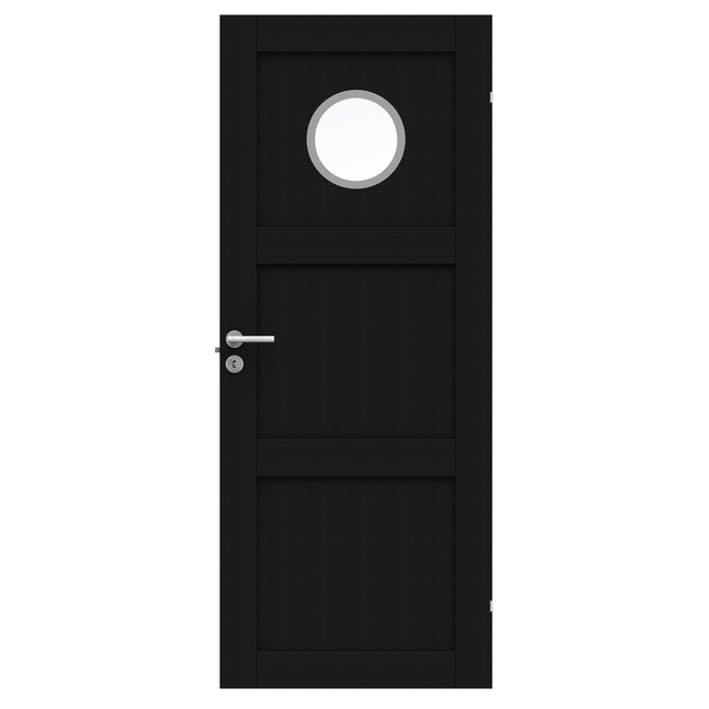 SPEGELDÖRR UNIQUE 03L GWA 130 SVART EK 09X21 KLARGLAS | Beijerbygg Byggmaterial