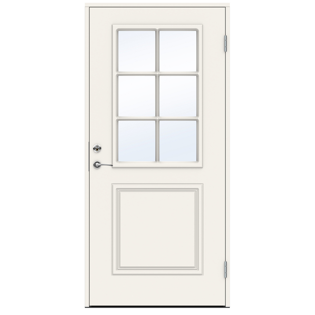 YTTERDÖRR SMETANA 10X21VÄ VIT CLASSIC KLARGLAS INKL VIT KARM | Beijerbygg Byggmaterial