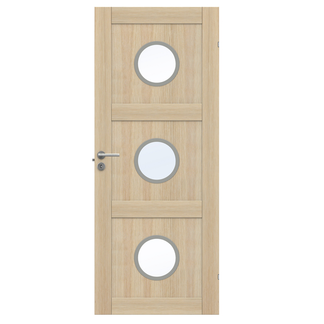 SPEGELDÖRR UNIQUE 03L GWA 330 VITPIGMENT EK 09X21 KLARGLAS | Beijerbygg Byggmaterial