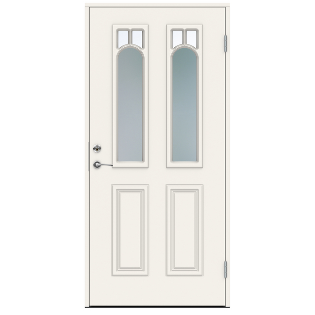 YTTERDÖRR DELIUS 10X20VÄ VIT CLASSIC DEKORGLAS INK VIT KARM | Beijerbygg Byggmaterial