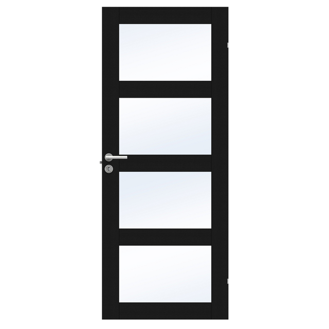 SPEGELDÖRR UNIQUE GW04L EK FANER SVART 825X1940MM | Beijerbygg Byggmaterial