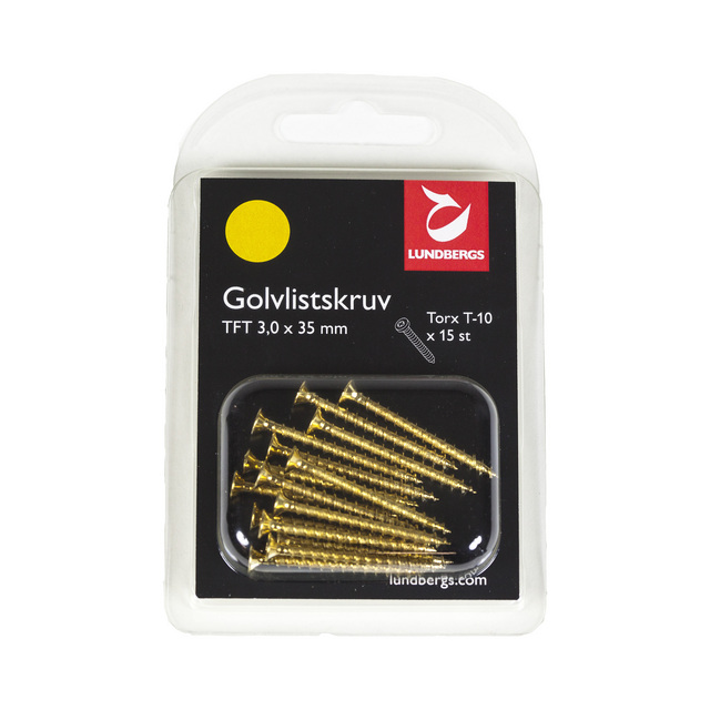 GOLVLISTSKRUV TFT GULD 3,0X35 | Beijerbygg Byggmaterial