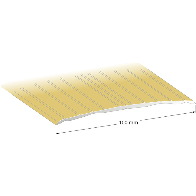 TRÖSKEL ALUMINIUM GULD 1000X100MM | Beijerbygg Byggmaterial