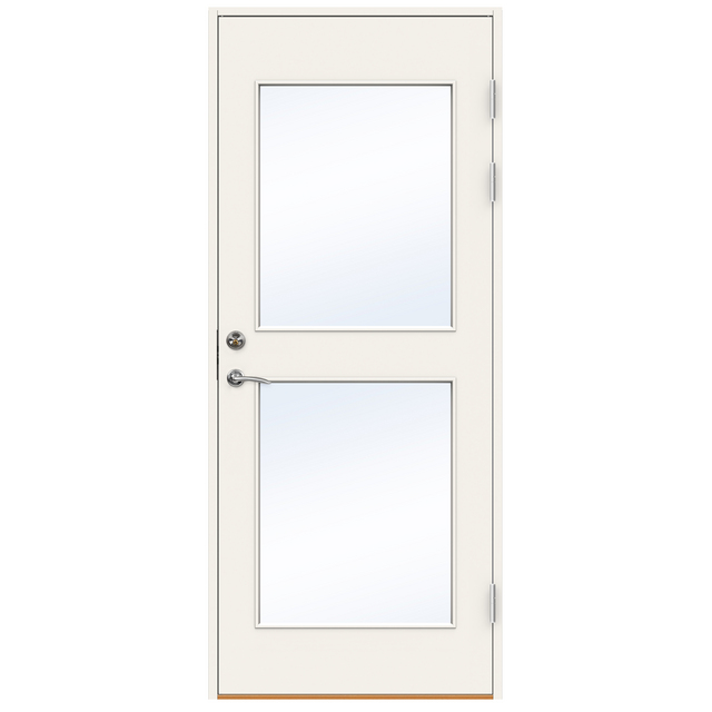 MASSIVDÖRR MD 8X21H VIT G03 LÅS ASSA 565 OKLASS 6MM GLAS | Beijerbygg Byggmaterial