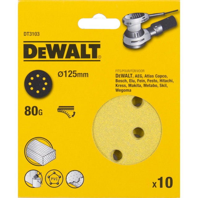 SLIPPAPPERSRONDELL DT3103-QZ 8H K80  EXC125MM 10ST | Beijerbygg Byggmaterial SLIPPAPPERSRONDELL DT3103-QZ 8H K80  EXC125MM 10ST | Beijerbygg Byggmaterial