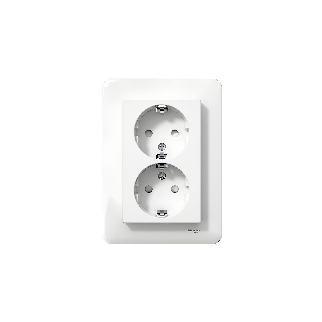 VÄGGUTTAG 2V JORD INF EXXACT FÖR DESIGNRAM VIT BLISTER | Beijerbygg Byggmaterial