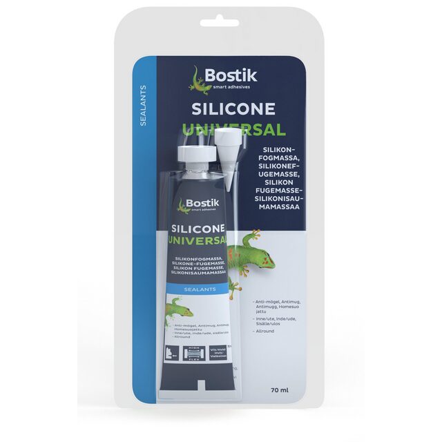 SILIKON UNIVERSAL VIT 70ML BOSTIK 3046       (12) | Beijerbygg Byggmaterial