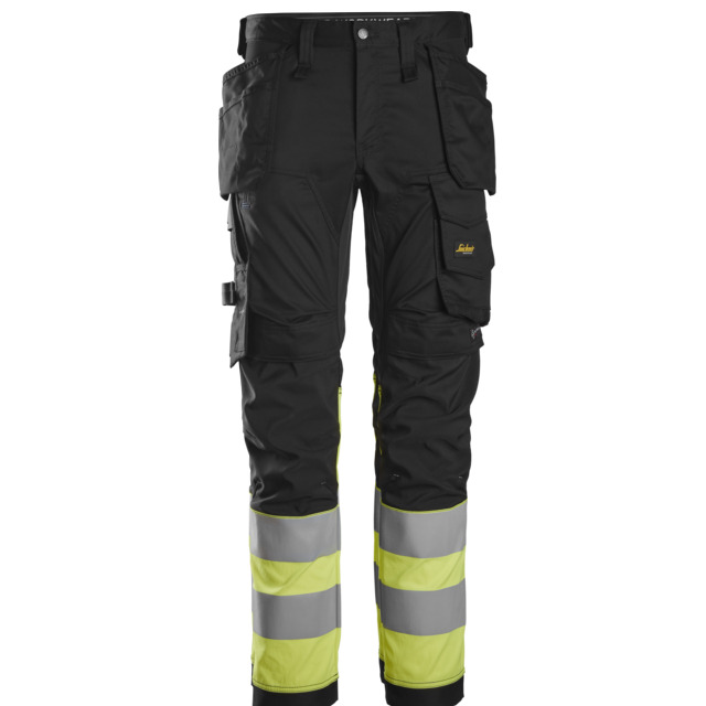 ARBETSBYXA STRCH KL 1 HF SVART/VARSELGUL STL054 | Beijerbygg Byggmaterial