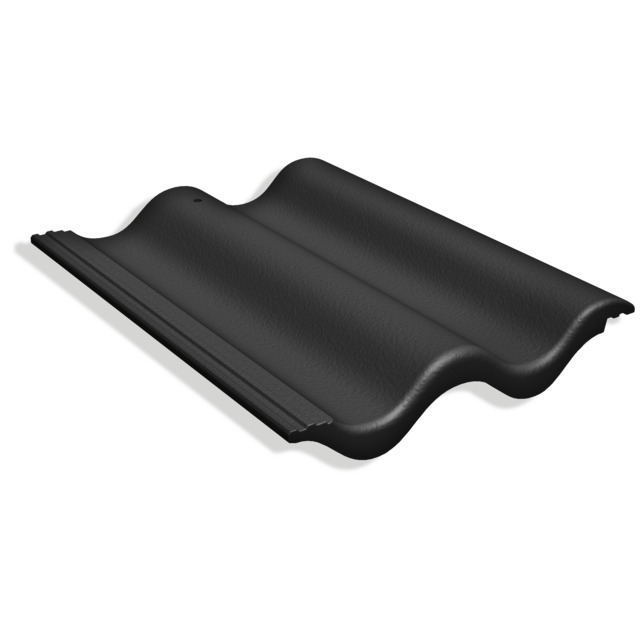 TAKPANNA CANDOR BETONG 2-KUPA SVART HALVPALL           (120) | Beijerbygg Byggmaterial TAKPANNA CANDOR BETONG 2-KUPA SVART HALVPALL           (120) | Beijerbygg Byggmaterial