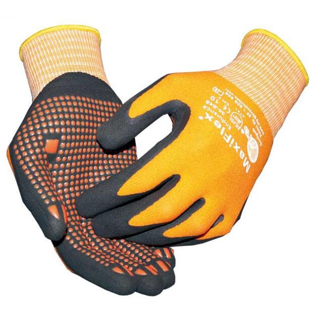 HANDSKE MAXIFLEX ENDURANCE S11 ORANGE NITRIL M NOPPOR 34-848 | Beijerbygg Byggmaterial