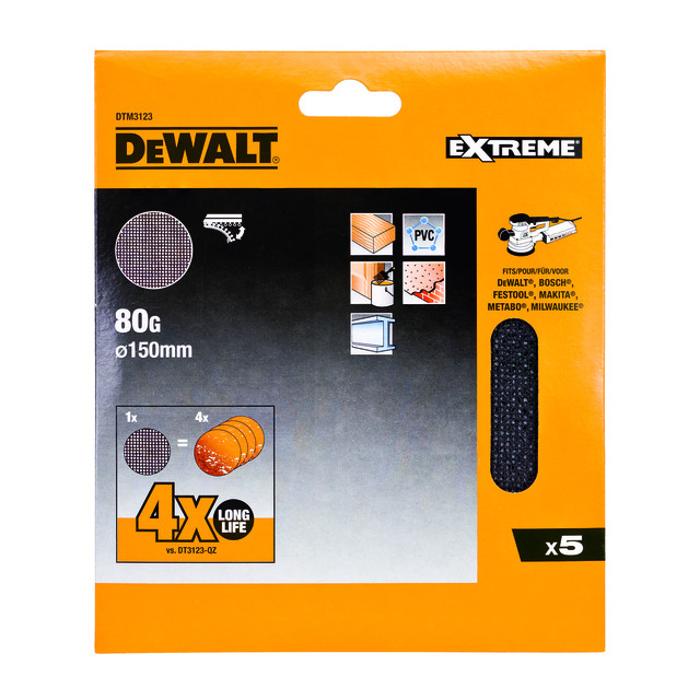 SLIPNÄT 150MM 80KORN EXCENTERSLIP DTM3123 | Beijerbygg Byggmaterial