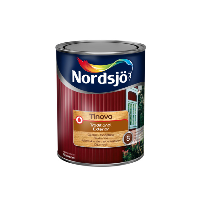 OLJETÄCKFÄRG TINOVA RÖD 1L 334 TRAD EXTERIOR | Beijerbygg Byggmaterial