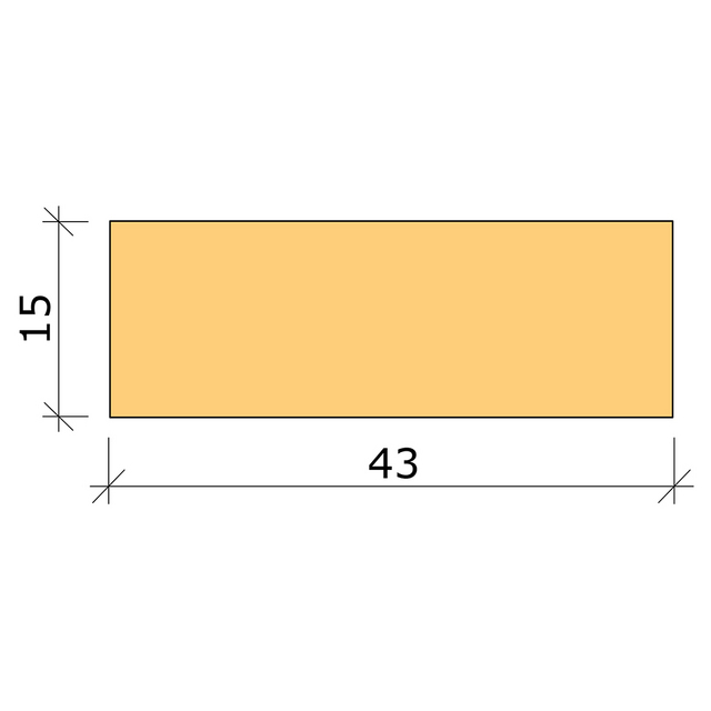 15X43 PLANHYVLAD FURU L=1,0M OBEHANDLAD RAW (10)