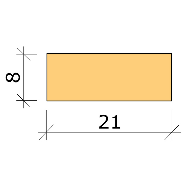 8X21 PLANHYVLAD FURU L=2,4M OBEHANDLAD RAW (30)