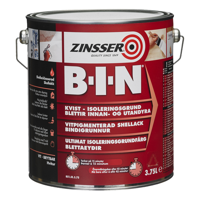 BIN ISOLER.GRUND SHELLAK 3,75L 3,75L | Beijerbygg Byggmaterial