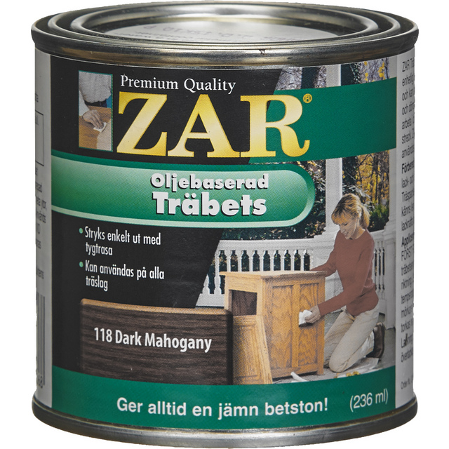 ZAR BETS 118  D.MAHOGANY 236ML OLJEBASERAD | Beijerbygg Byggmaterial