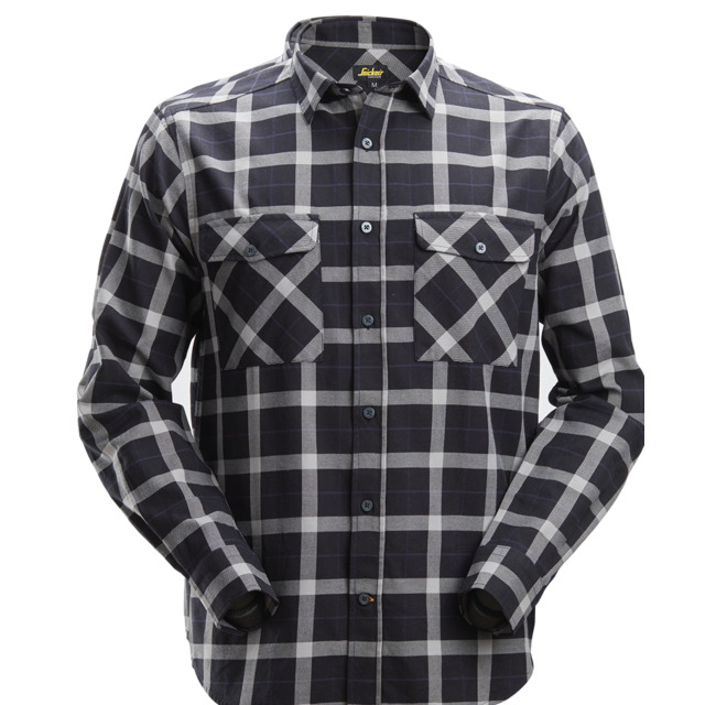 FLANELLSKJORTA AW SVART/GRÅRUTIG STL XS | Beijerbygg Byggmaterial