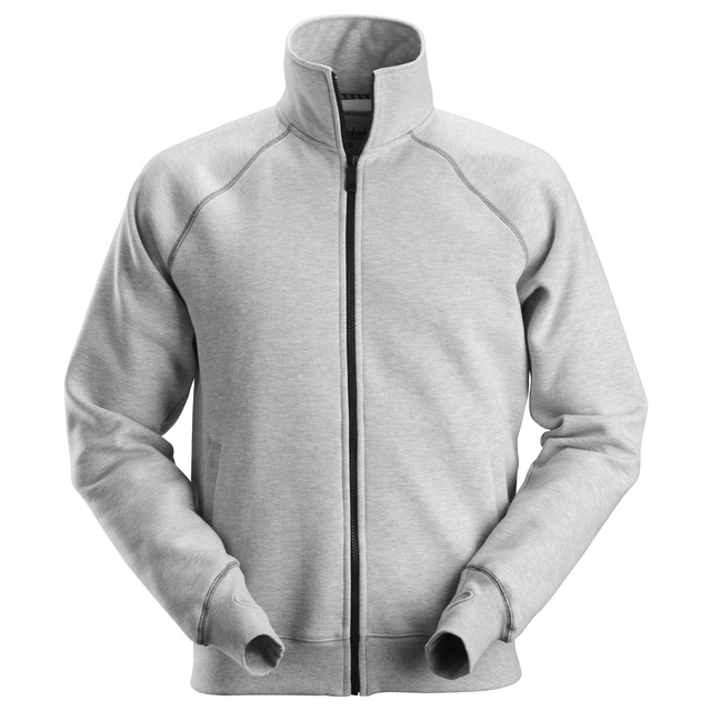 JACKA SWEATSHIRT HEL ZIP GRÅ MELERAD STL S | Beijerbygg Byggmaterial