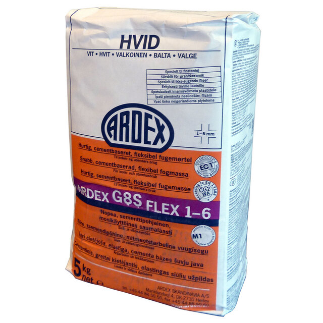 FOG G8S VIT 5KG ARDEX 1-6MM SNABB GOLV/VÄGG | Beijerbygg Byggmaterial