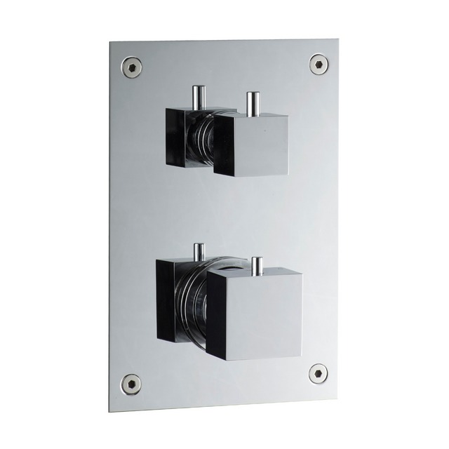 DUSCHBLANDARE BOX 368 SQUARE TERMOSTAT INBYGGNAD KROM | Beijerbygg Byggmaterial