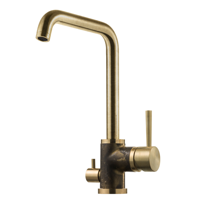 KÖKSBLANDARE EVO 984 MED DM-AVSTÄNGNING RÅ MÄSSING | Beijerbygg Byggmaterial