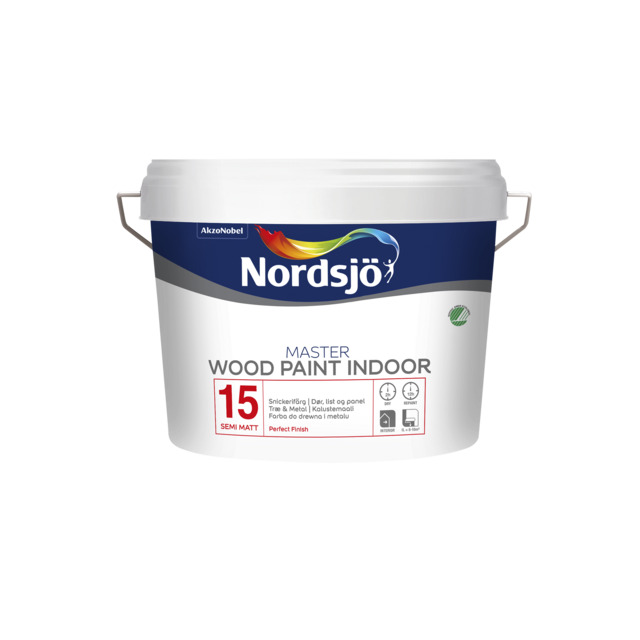 SNICKERIFÄRG MASTER WOOD 15 BW NORDSJÖ INOMHUS 1L | Beijerbygg Byggmaterial