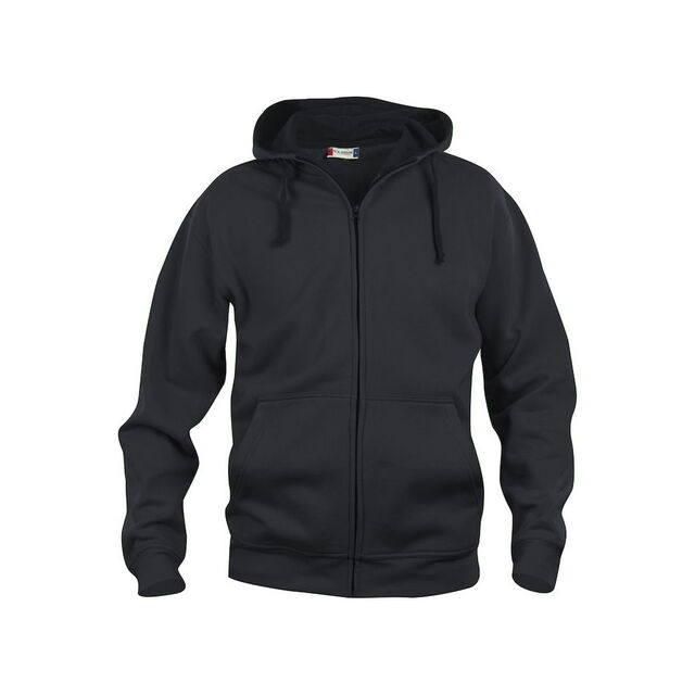 BASIC HOODY FZ HERR SVART XXL | Beijerbygg Byggmaterial