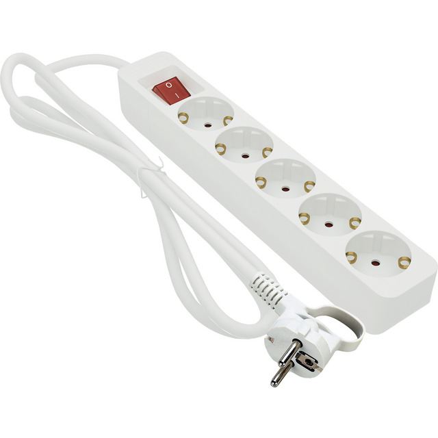 GRENUTTAG 5-V JORD 5M VIT MED BRYTARE H05VV-F3G1.5 | Beijerbygg Byggmaterial