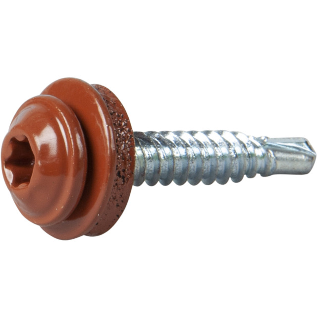 MONTAGESKRUV TRÖD 4,2X25 100ST RAL8004 M RFR BRICKA | Beijerbygg Byggmaterial