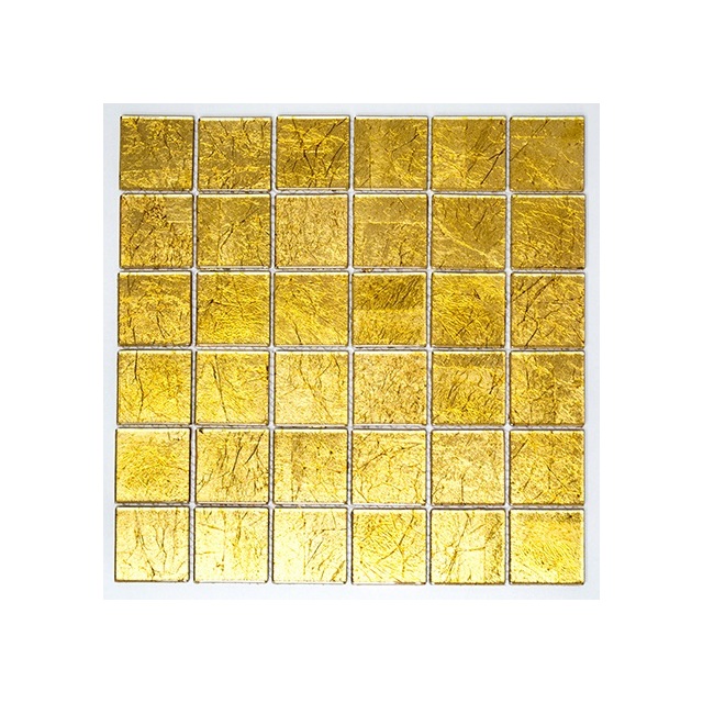 MOSAIK WS FOIL SQ. CRYST UNI GOLD STRUCTURE 30X30 | Beijerbygg Byggmaterial
