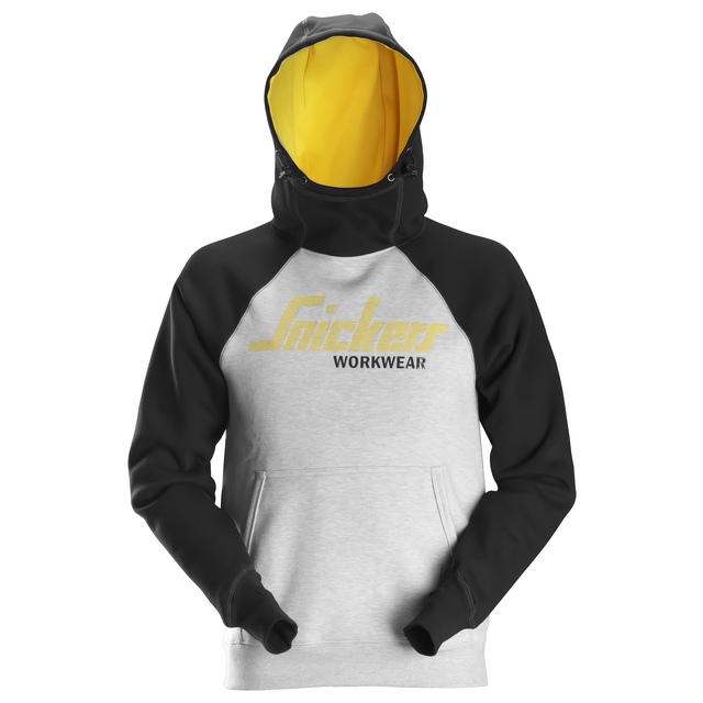 HOODIE LOGO GRÅ MELERAD/SVART STL M | Beijerbygg Byggmaterial