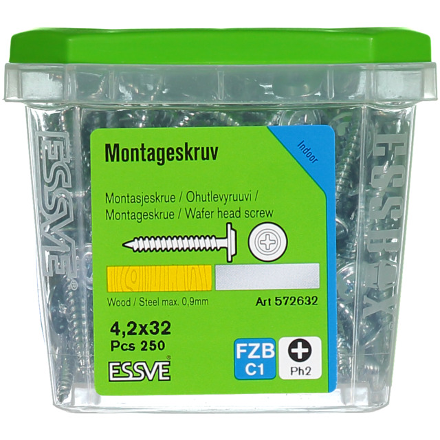 MONTAGESKRUV SH 4,2X32 STÅL 250ST FZB         (6) 406511