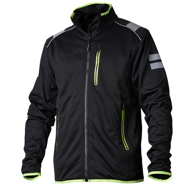 TRÖJA MED HEL ZIP SVART/GUL S | Beijerbygg Byggmaterial